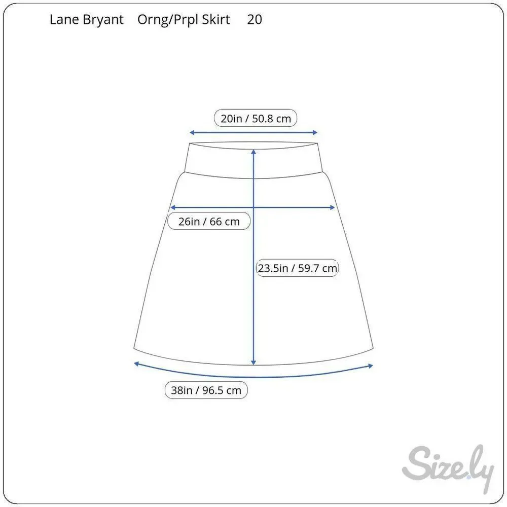 Lane Bryant A Line Skirt 20 Plus Size Metallic